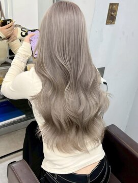 オズ 郡山駅前店(OZ) ケアブリーチベージュで柔らか質感ダブルカラーパープルで透明感