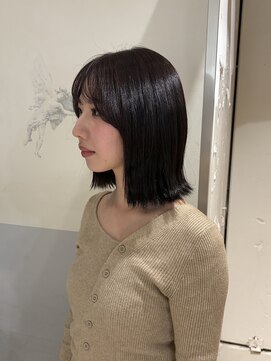 ルーメ(lume) くびれボブ + ピンクブラウン