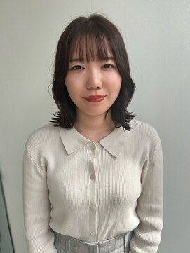 Folklore【フォークロア】翠町支店　《髪質改善サロン》 オリーブ系切りっぱなしワンレングス