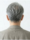 50代グレイヘア★白髪を活かすソフトアップバングショート