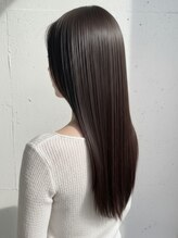 アース 三木店(HAIR & MAKE EARTH)&nbsp;春ロング透明感艶感ストレート髪質改善春カラーグレージュ