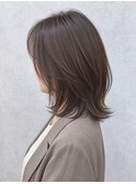 白髪ぼかし×大人ミディアムレイヤー40代/50代/下北沢