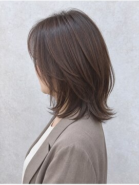 セレスト 下北沢店(CELESTE) 白髪ぼかし×大人ミディアムレイヤー40代/50代/下北沢