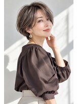 アッシュ 学芸大学店(Ash)&nbsp;ショートボブ/大人女性/ベージュアッシュ/白髪ぼかし/髪質改善