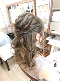 ミディアムゆるふわハーフアップアレンジ【ヘアアレンジ　立川】