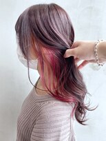 アイティーバイアルバム 八王子店(IT by ALBUM)&nbsp;ピンクインナー_カーキグレージュマッシュショート_ba327511