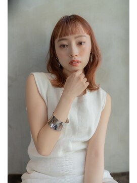 オースティン 門前仲町(AUSTIN) 大人かわいい前髪セシルカットココアブラウンフリンジウェーブ