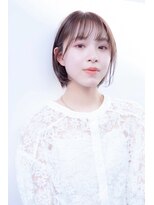 ノノリリ(NONORIRI)&nbsp;透け感バングショートシースルーバングカシスブラウンショート