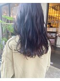 *アッシュブラック×インナーピンク*