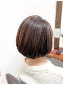 白髪ぼかしハイライト入り自然な縮毛矯正