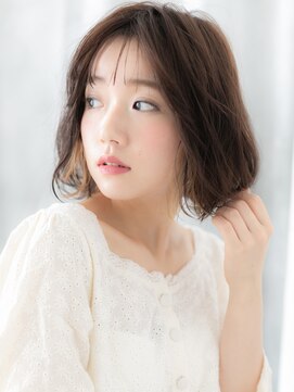 ドクターズ サロン ラブ(Dr's Salon LAB) 透け感インナーカラーくせ毛風ゆるふわボブb古河10代20代30代