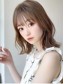 大人かわいい似合わせカット/こなれミディ/外ハネくびれヘア新宿