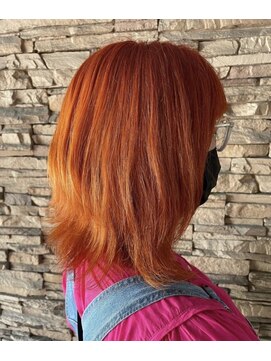 サンバイエム(#3/M) オレンジ×前下がりレイヤー