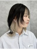 ウルフカット レイヤーカット ウルフヘア インナーカラー 前髪