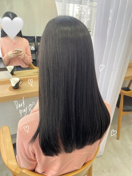 ヌーヴェル(nouvelle) 艶髪ロング×ダークグレージュ