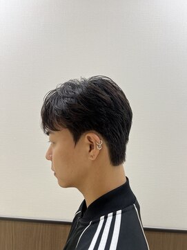 ステージ(STAGE) ダウンパーマ　韓国メンズヘア　センターパート