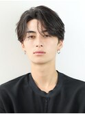 韓国ヘアカルマパーマコンマバングセンターパート黒髪ニュアンス
