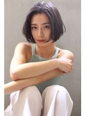 【marfe】大人ボブ＿センターパートボブ＿暗髪ボブ