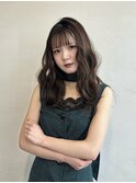 >>スタイリング♪短め前髪にパーマ風巻髪でオシャレに♪