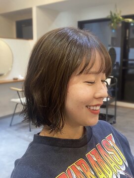 トワ(toi) ボブパーマ/マロンベージュ/ブリーチなし/横浜/横浜駅