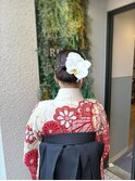 生花アレンジ/卒業式/ヘアセット/袴/西新百道浜