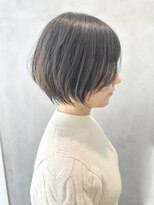 Say.ショートボブホワイトグレージュミニウルフぱっつん前髪