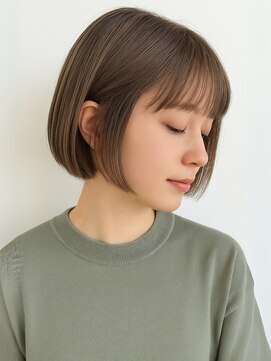ファイン 滝川店(Fine) 大人ショートボブ大人前髪重めショートボブ外国人風ボブ