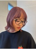 ピンクブラウンとボブ【天間　彩香】