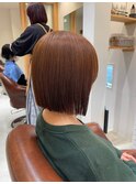 切りっぱなしボブ×艶トリートメント