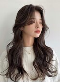 ◎透明感グレージュ髪質改善秋冬カラー×くびれロング