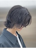 渋谷メンズボブウルフ緩めスパイラルパーマニュアンスパーマ