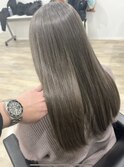 くびれショートボブ40代50代グレイカラー白髪染め白髪ぼかし