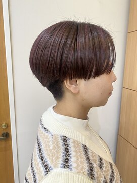 モリオ フロム ロンドン 成増店 【morio成増/一戸】刈り上げショートボルドーカラー