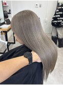 ヘーゼルグレージュワンカラー髪質改善トリートメント岡山20代