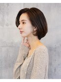 30代40代50代絶壁解消ひし形小顔前下がりショートボブ