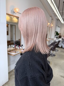 エイト オキナワ 沖縄新都心店(EIGHT okinawa) 【EIGHT沖縄】切りっぱなしボブ×淡みピンクベージュ◎