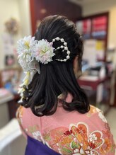 ジョジョ(JOJO)&nbsp;卒業式　ハーフアップ　袴着付