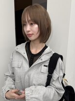 ステン(sten)&nbsp;透明感ミルクティーベージュボブ