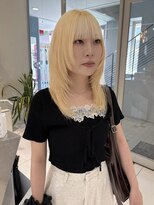 ステラ ヘア デザイン サロン(STELLA hair design salon)&nbsp;抜きっぱなしブロンド×ハッシュカット【浅野】