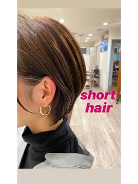 オレンジクラッカー(Orange Cracker) 【リアルサロンワーク】耳掛けショートスタイル♪ 久米川