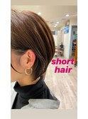 【リアルサロンワーク】耳掛けショートスタイル♪ 久米川