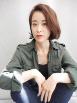 オーガニック アトリエ 大宮(organic+atelier)&nbsp;20代30代40代小顔ひし形デジタルパーマ前下がりショートボブ
