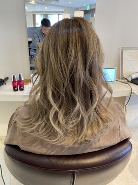 グランドール(Grandoll) ハイトーンバレイヤージュ×スモーキーベージュ