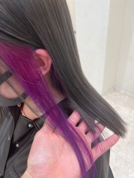 エリス ウメダ(Eliss umeda) 【春カラー】透明感グレージュ×インナーパープル