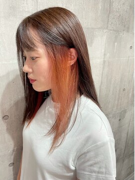 オーキッドバイヘアー(OrchiD.byhair) インナーカラー/オレンジ/20代30代40代