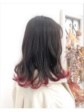 ブーケ(bouquet) 裾カラーレッド☆