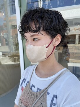 エマン(AIMANT) ショートマッシュ　ニュアンスパーマ/20代30代
