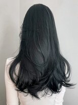 アイティー バイ アルバム 中野店(IT by ALBUM)&nbsp;ネイビーレイヤー_レッドブラウンハッシュカット_ba441381