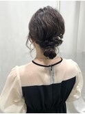 ふわふわシニヨン／結婚式お呼ばれヘア/参列ヘア/二次会ヘア