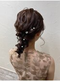 2次会にもおすすめ編みおろし三つ編みヘアセット渋谷 エジリ